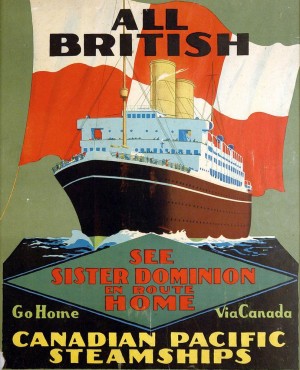Canadian Pacific Steamships All British vintage poster